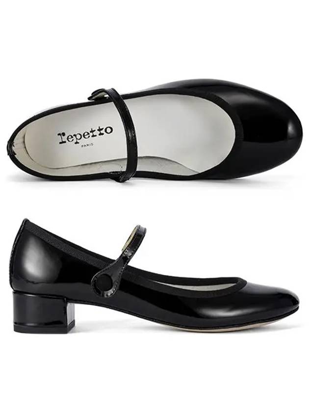 Women's Rose Mary Jane Middle Pumps Black - REPETTO - BALAAN 3