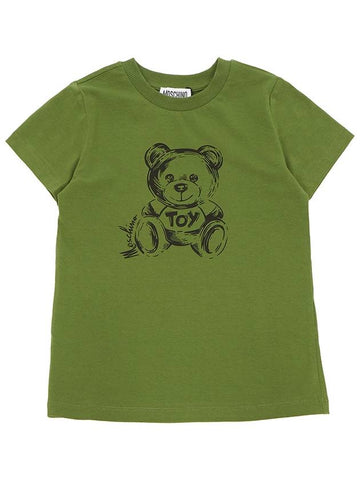 Kids short sleeved t shirt HRM03T LBA33 30208 Adults can wear - MOSCHINO - BALAAN 1