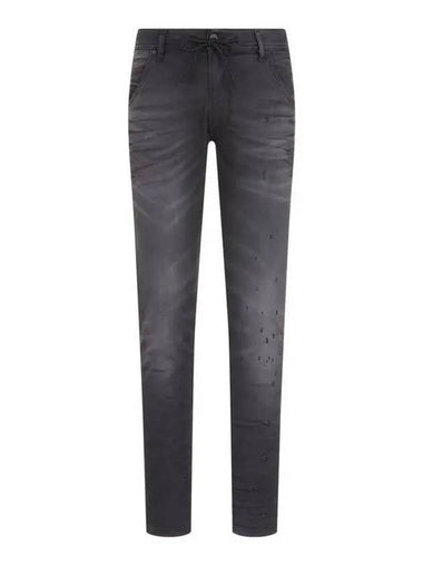 Men s String Point Slim Fit Denim Pants KROOLEY Washed Black 271106 - DIESEL - BALAAN 1