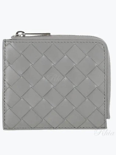 Intrecciato zipper around card wallet wallet 593216 VMBI2 1450 - BOTTEGA VENETA - BALAAN 1