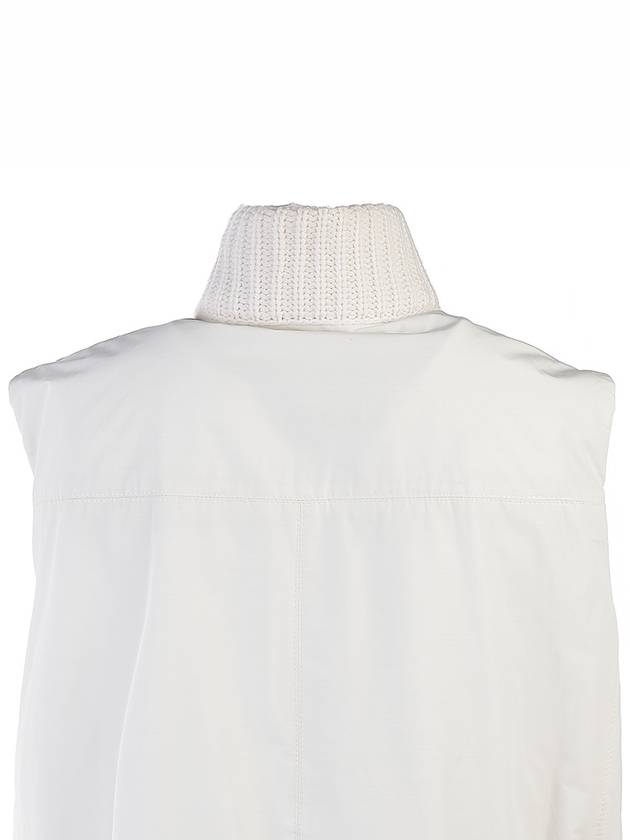 WoMen's Reversible High Neck Zip-Up Vest White - BRUNELLO CUCINELLI - BALAAN 9