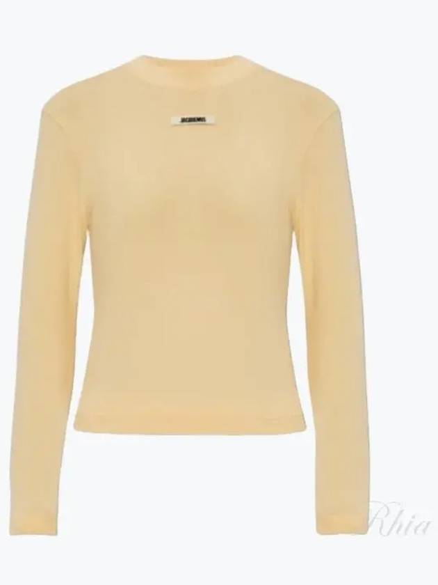 Le Gros Grain Manches Long Sleeve T-Shirt Yellow - JACQUEMUS - BALAAN 2