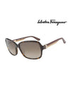 Eyewear Square Plastic Sunglasses Brown - SALVATORE FERRAGAMO - BALAAN 3