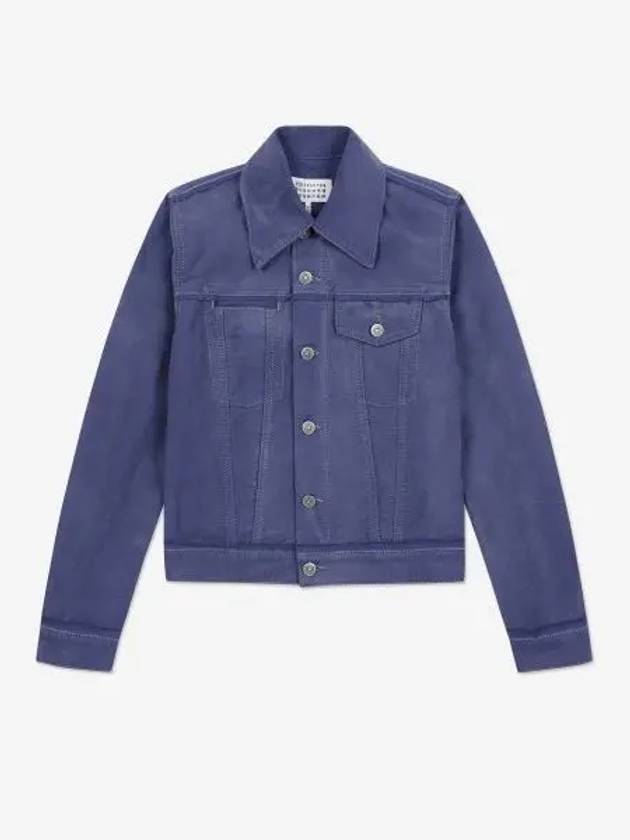 Back Stitch Logo Denim Jacket Purple - MAISON MARGIELA - BALAAN 2