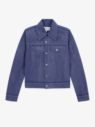 Back Stitch Logo Denim Jacket Purple - MAISON MARGIELA - BALAAN 2