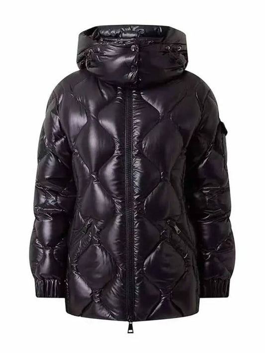 1A00109 68950 999 FIOGET Glossy Black Women’s Padding - MONCLER - BALAAN 1