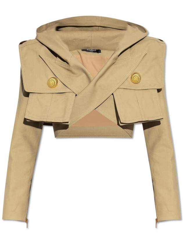 Balmain Short Jacket With Hood, Women's, Beige - BALMAIN - BALAAN 1