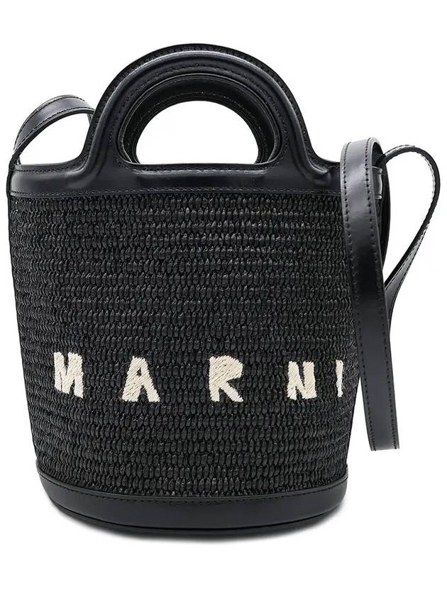 Tropicalia Small Bucket Bag Black - MARNI - BALAAN 2