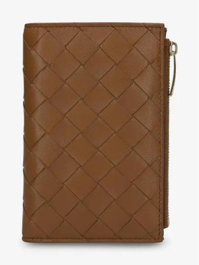 Intrecciato Zipper Medium Half Wallet Wood - BOTTEGA VENETA - BALAAN 2