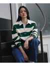 Striped Rugby Collar Sweatshirt Green - THE GREEN LAB - BALAAN 2