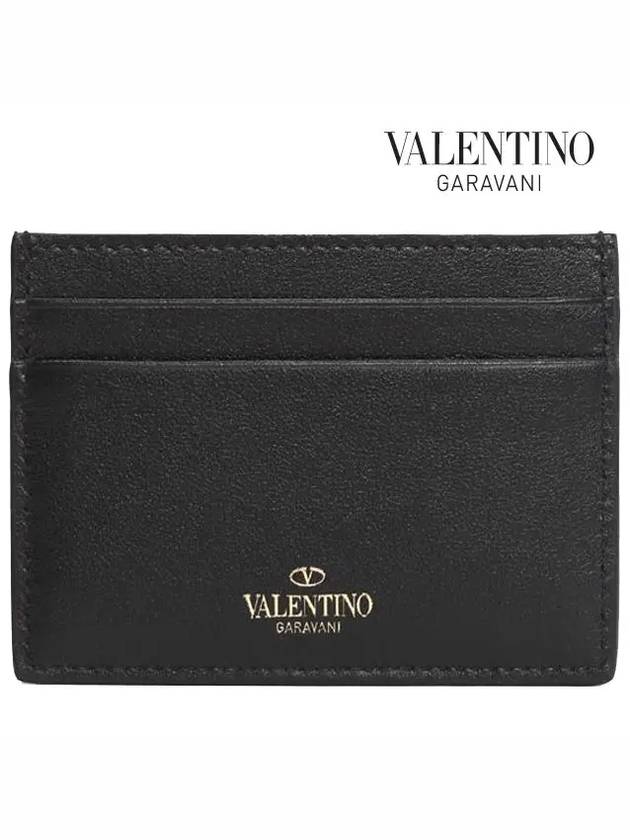 Rockstud Card Wallet Black - VALENTINO - BALAAN 4