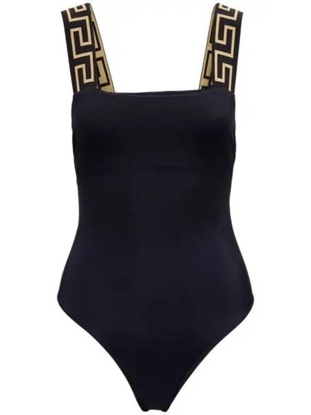 Greca Border Dress Swimsuit Black - VERSACE - BALAAN.