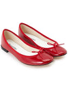 Women's Cendrillon Leather Ballerinas Flat Flammy Red - REPETTO - BALAAN 4