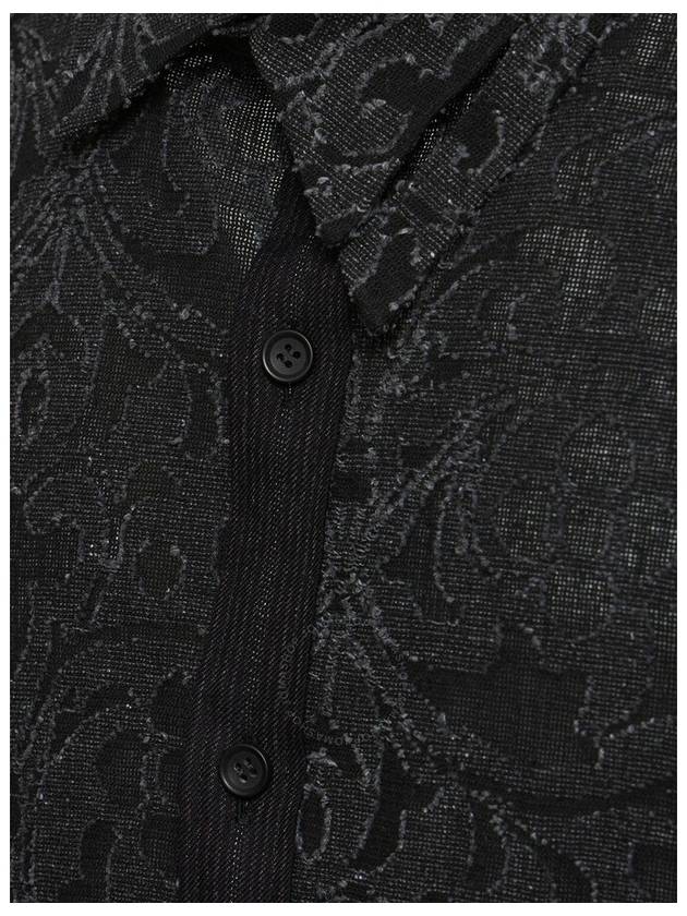 patterned jacquard asymmetric collar shirt HSB20008 - YOHJI YAMAMOTO - BALAAN 4