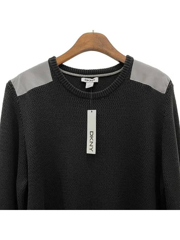 DKY shoulder panel crew neck knit 78356551U - DKNY - BALAAN 3