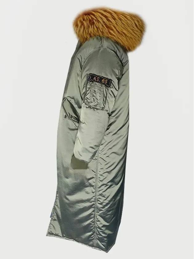 Orange Fox Fur Jacket Khaki - AS65 - BALAAN 2