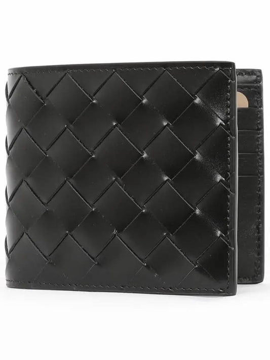 Intrecciato Half Wallet Black - BOTTEGA VENETA - BALAAN 2