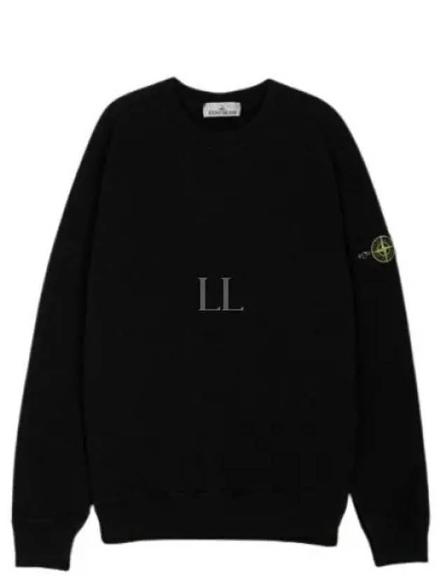 Garment Dyed Malfile Crewneck Sweatshirt Black - STONE ISLAND - BALAAN 2