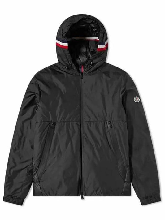 1A00218 68352 999 MELAMPYRE Arm Logo Patch Nylon Legere Hooded Down Jacket Black Men's Jacket - MONCLER - BALAAN 1