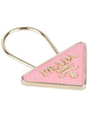 triangle logo saffiano key ring pink - PRADA - BALAAN 7