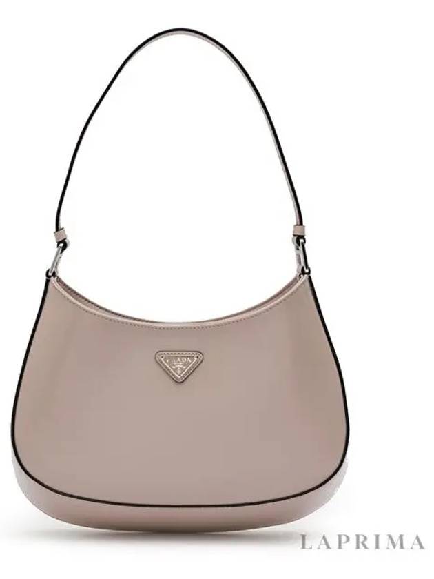 Triangular Logo Cleo Brushed Leather Shoulder Bag Pink - PRADA - BALAAN 5