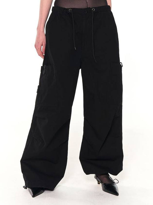 VINTAGE PARACHUTE CARGO PANTS BLACK - ZIZEMUSEUM - BALAAN 2