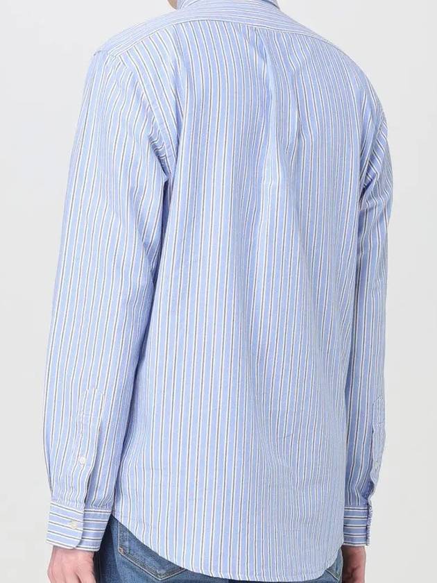 Embroidery Logo Striped Long Sleeve Shirt Light Blue - POLO RALPH LAUREN - BALAAN 3