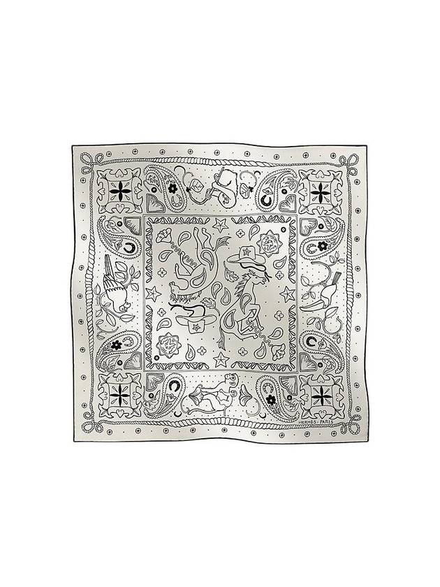 Animaux Bandana 55 Scarf Blanc - HERMES - BALAAN 1