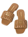 Matelasse Nappa Leather Slippers Caramel - MIU MIU - BALAAN 2