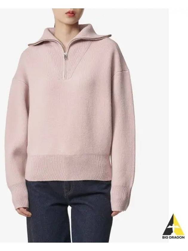 Fancy Half Zip-Up Neck Wool Knit Top Pink - ISABEL MARANT - BALAAN 2