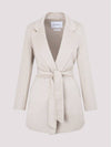 Women's Nemi Belted Cashmere Single Coat Ivory - MAX MARA - BALAAN 2