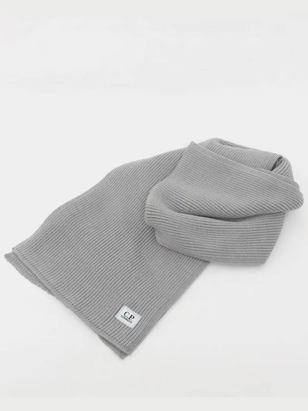 Ribbed Knit Scarf Grey - CP COMPANY - BALAAN 3