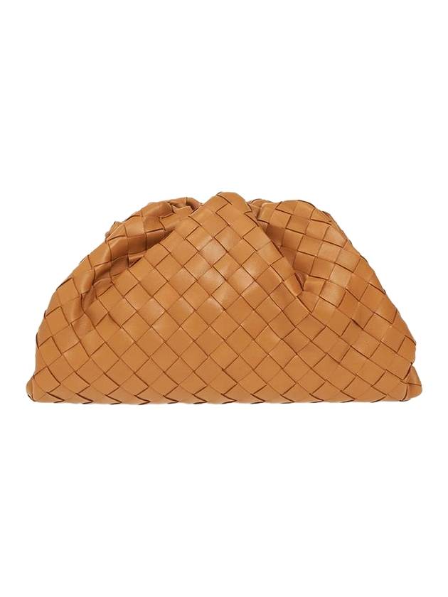 Women's Intrecciato Leather Pouch Bag Brown - BOTTEGA VENETA - BALAAN 1