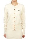 Logo Patch Cardigan Off White - VIVIENNE WESTWOOD - BALAAN 3