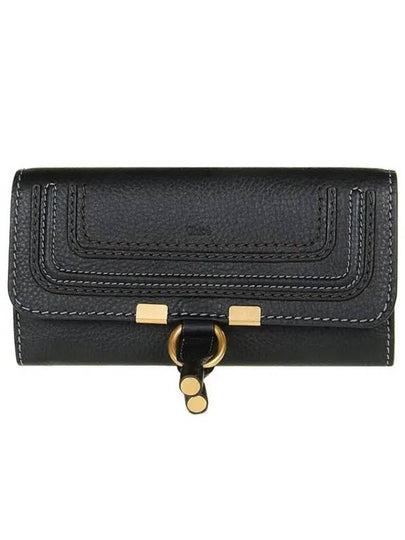 Marcie Grain Calfskin Long Wallet Black - CHLOE - BALAAN 2