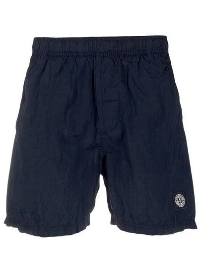 Men's Logo Patch Nylon Swim Shorts Navy - STONE ISLAND - BALAAN 2