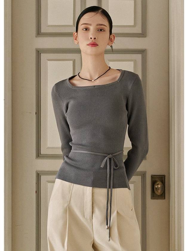 Amuse square neck strap knit - MICANE - BALAAN 3