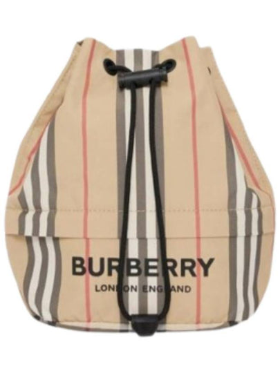 Icon Stripe Econyl Drawcord Bucket Bag Archive Beige - BURBERRY - BALAAN 2