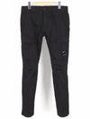 Stretch Satin Cargo Straight Pants Black - CP COMPANY - BALAAN 2