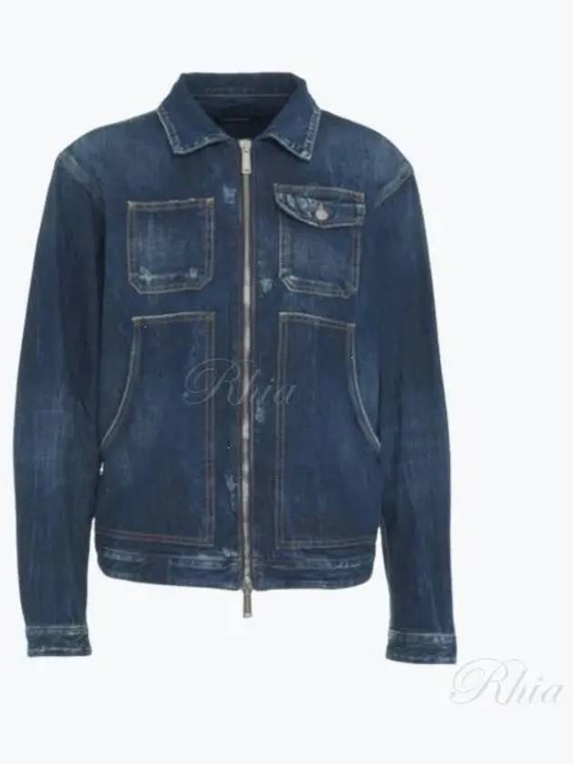 Dark Semplice Carpenter Denim Jacket Navy - DSQUARED2 - BALAAN 2