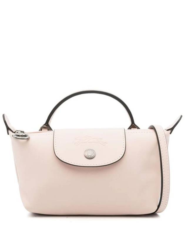 Le Pliage Logo Leather Tote Bag Nude - LONGCHAMP - BALAAN 1