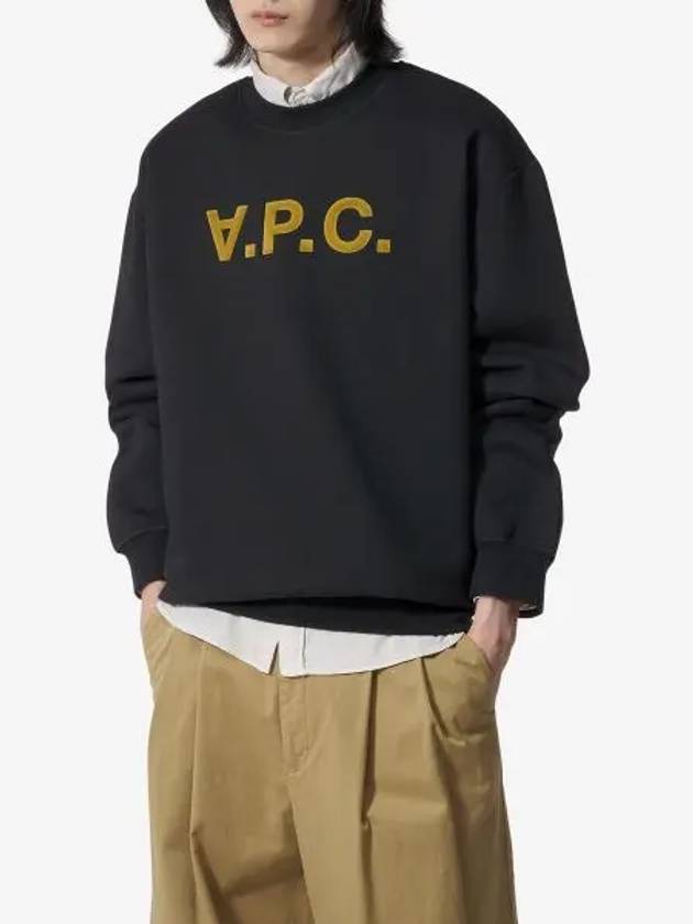 Logo Cotton Sweatshirt Black - A.P.C. - BALAAN 2