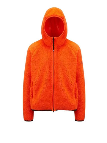 TEDDY hooded zip-up fluo orange - MONCLER - BALAAN 1