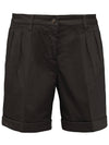 Women's Denim Short Pants Shorts NTW834054T GUP B999 Black BPG - FAY - BALAAN 1