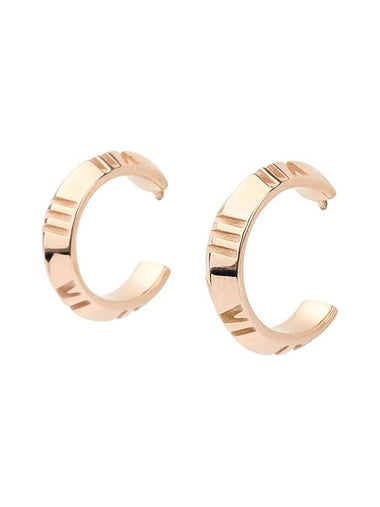 67786238 Pink gold Atlas closed hoop earrings 34190 7 - TIFFANY & CO. - BALAAN 1