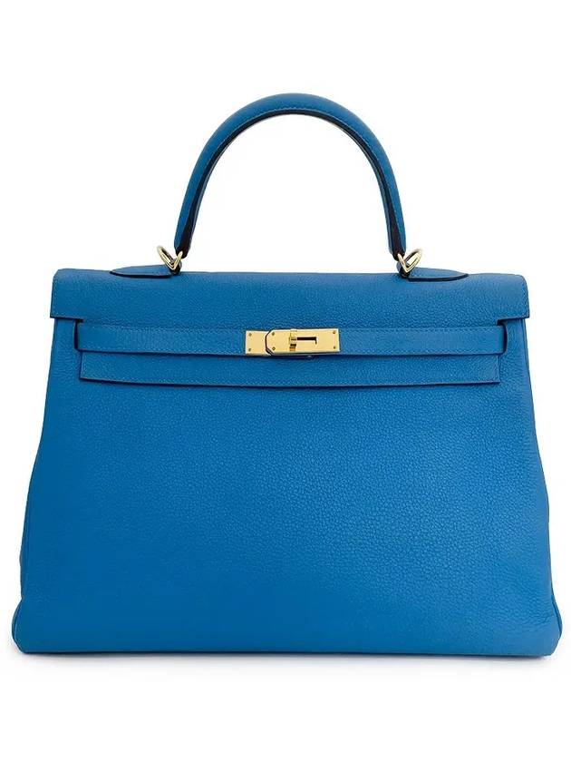 Kelly35 Blue Zanzibar Gold Plated 4HH0431 - HERMES - BALAAN 1