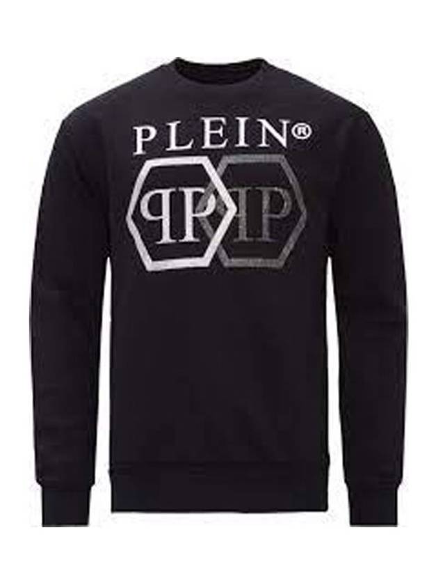 Iconic Logo Sweatshirt Black Men MJO0832PJO002N 02 - PHILIPP PLEIN - BALAAN 1