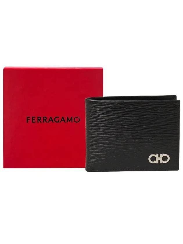 Gancini Half Wallet Black - SALVATORE FERRAGAMO - BALAAN 6