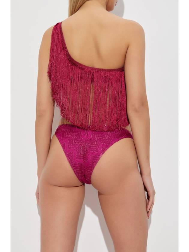 Missoni One-piece Swimsuit With Fringes And Lurex Thread, Women's, Purple - MISSONI - BALAAN 4