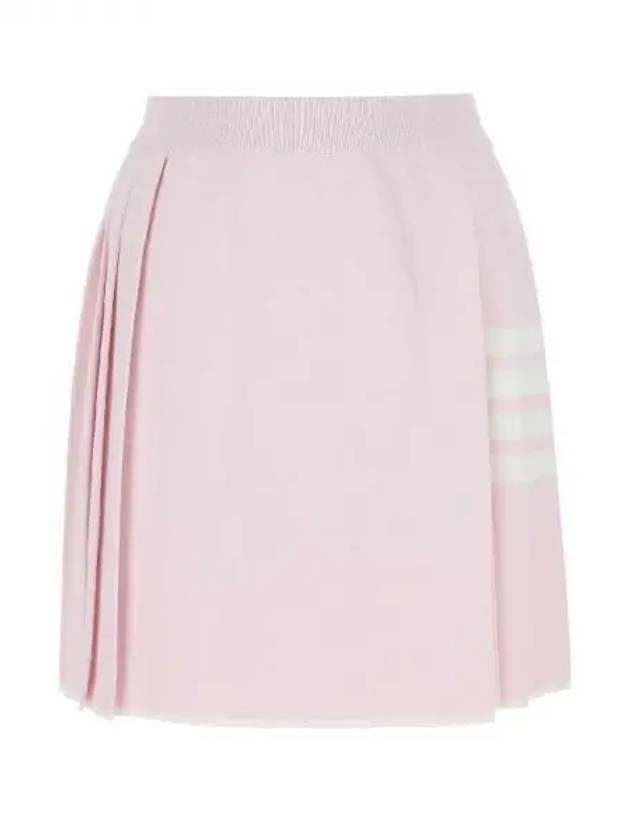 Viscose knit diagonal pleated skirt - THOM BROWNE - BALAAN 1